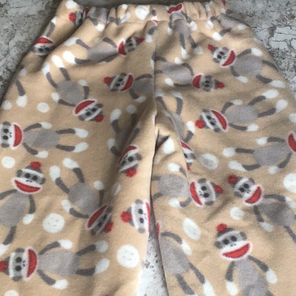Sock monkey winter Christmas holiday pajama PJ 5